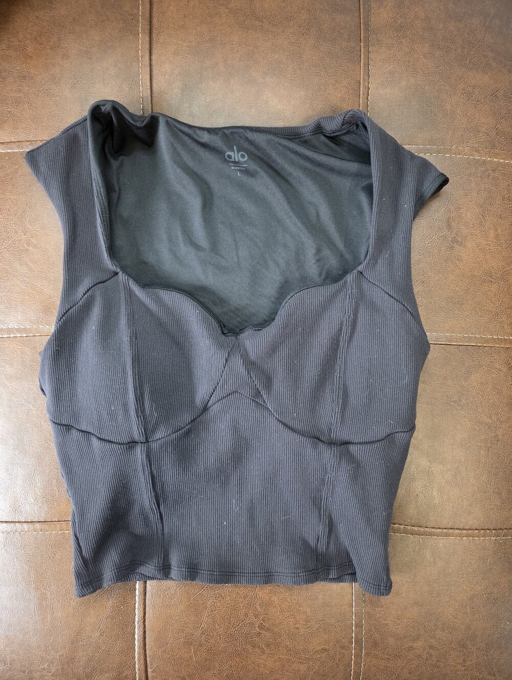 Alo Yoga Black Crop Top
